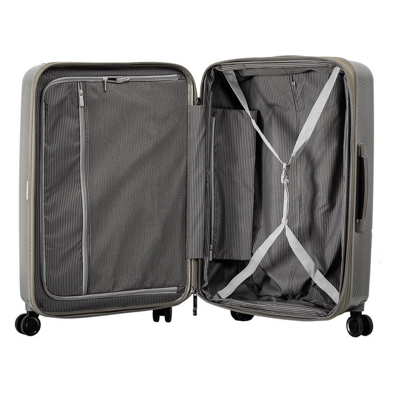 Sport si Outdoor - Articole de voiaj - Trolere - Set Trolere Snowball SW31403, Policarbonat, 4 Roti Duble, Cifru TSA, 3 Piese, Auriu - Infinity.ro