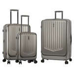 Sport si Outdoor - Articole de voiaj - Trolere - Set Trolere Snowball SW31403, Policarbonat, 4 Roti Duble, Cifru TSA, 3 Piese, Auriu - Infinity.ro