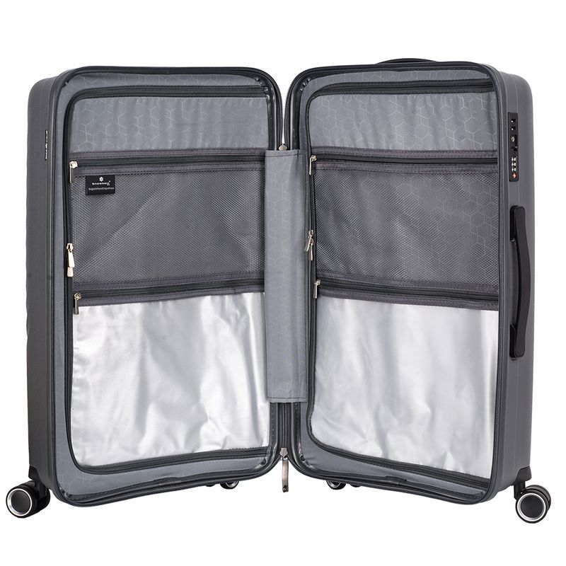 Sport si Outdoor - Articole de voiaj - Trolere - Set trolere Snowball SW47203, polipropilena, fermoar antifurt, cifru TSA, 4 roti duble, 3 piese, antracit - Infinity.ro