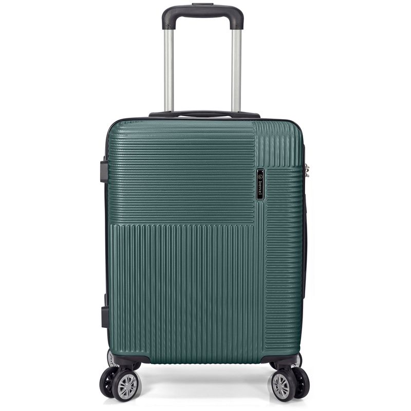 Sport si Outdoor - Articole de voiaj - Trolere - Troler Mediu Benzi BZ 5746, ABS, 4 Roti Duble, 66 cm, Verde - Infinity.ro