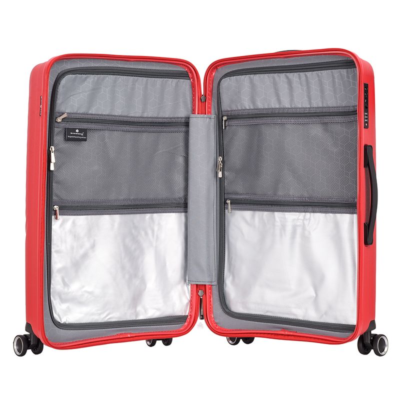 Sport si Outdoor - Articole de voiaj - Trolere - Troler mare Snowball SW47203, polipropilena, fermoar antifurt, cifru TSA, 4 roti duble, 79 cm, rosu - Infinity.ro
