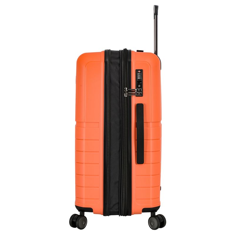 Sport si Outdoor - Articole de voiaj - Trolere - Troler Mare Extensibil Polipropilena, Fermoar Antifurt, Cifru TSA, Snowball SW39403, 4 Roti Duble, 77 cm, Portocaliu - Infinity.ro