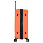 Sport si Outdoor - Articole de voiaj - Trolere - Troler Mare Extensibil Polipropilena, Fermoar Antifurt, Cifru TSA, Snowball SW39403, 4 Roti Duble, 77 cm, Portocaliu - Infinity.ro