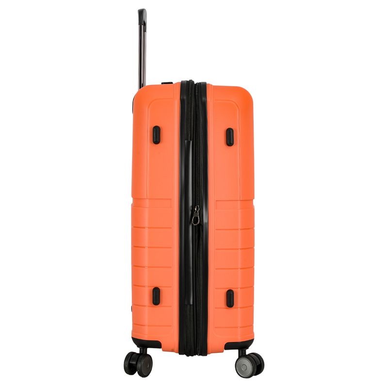 Sport si Outdoor - Articole de voiaj - Trolere - Troler Mare Extensibil Polipropilena, Fermoar Antifurt, Cifru TSA, Snowball SW39403, 4 Roti Duble, 77 cm, Portocaliu - Infinity.ro