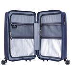 Sport si Outdoor - Articole de voiaj - Trolere - Troler de cabina Snowball SW47203, polipropilena, fermoar antifurt, cifru TSA, 4 roti duble, 55 cm, bleumarin - Infinity.ro