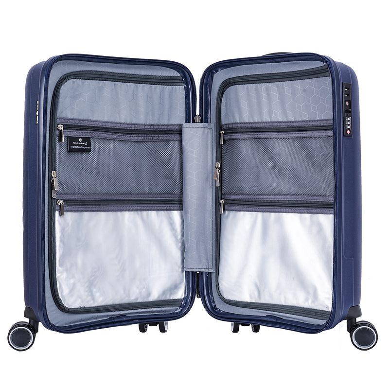 Sport si Outdoor - Articole de voiaj - Trolere - Troler de cabina Snowball SW47203, polipropilena, fermoar antifurt, cifru TSA, 4 roti duble, 55 cm, bleumarin - Infinity.ro