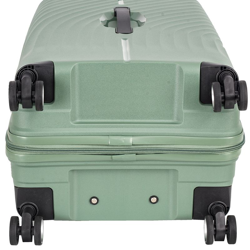 Sport si Outdoor - Articole de voiaj - Trolere - Troler de cabina Snowball SW47203, polipropilena, fermoar antifurt, cifru TSA, 4 roti duble, 55 cm, verde inchis - Infinity.ro