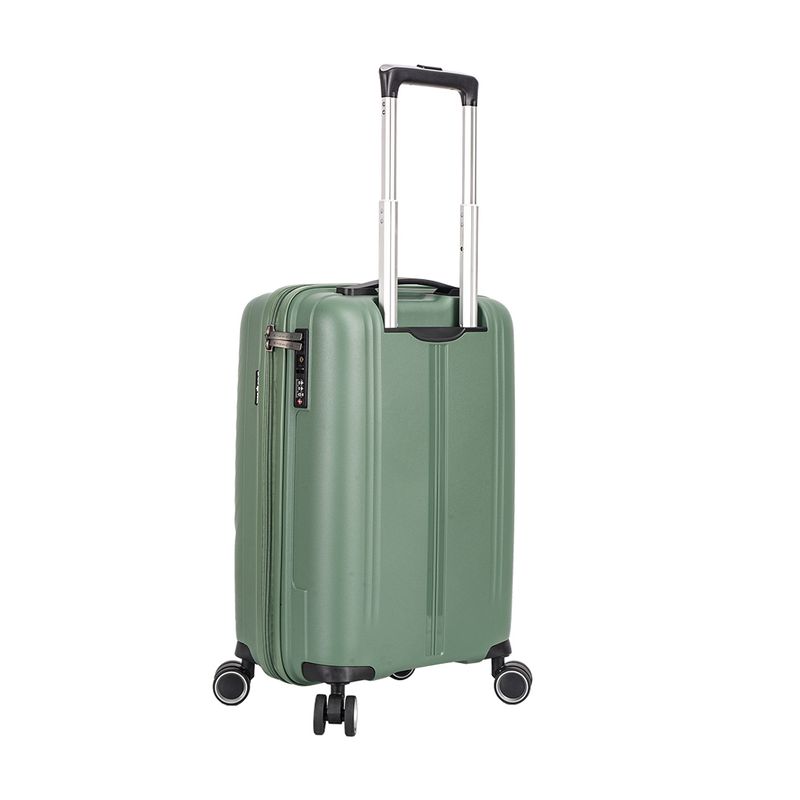 Sport si Outdoor - Articole de voiaj - Trolere - Troler de cabina Snowball SW47203, polipropilena, fermoar antifurt, cifru TSA, 4 roti duble, 55 cm, verde inchis - Infinity.ro