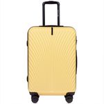 Sport si Outdoor - Articole de voiaj - Trolere - Troler mediu Wings Swan, ABS, 4 roti, cifru, 65.5 cm, galben deschis - Infinity.ro