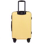 Sport si Outdoor - Articole de voiaj - Trolere - Troler mediu Wings Swan, ABS, 4 roti, cifru, 65.5 cm, galben deschis - Infinity.ro