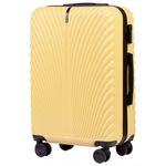 Sport si Outdoor - Articole de voiaj - Trolere - Troler mediu Wings Swan, ABS, 4 roti, cifru, 65.5 cm, galben deschis - Infinity.ro