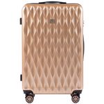 Sport si Outdoor - Articole de voiaj - Trolere - Troler Mare, Wings, PC 190 - 76 cm, 4 Roti Duble, Cifru TSA, Policarbonat, Auriu - Infinity.ro