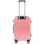 Sport si Outdoor - Articole de voiaj - Trolere - Troler Mediu, Wings, PC 190 - 66 cm, 4 Roti Duble, Cifru TSA, Policarbonat, Rose - Infinity.ro