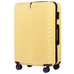 Sport si Outdoor - Articole de voiaj - Trolere - Troler mare Wings Swan, ABS, 4 roti, cifru, 75.5 cm, galben deschis - Infinity.ro