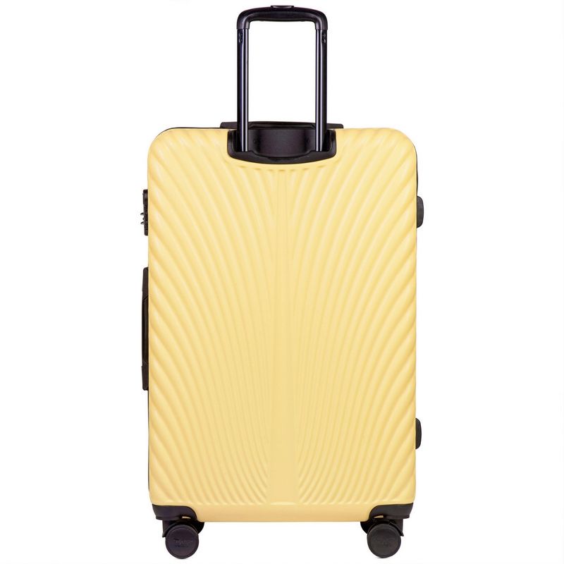 Sport si Outdoor - Articole de voiaj - Trolere - Troler mare Wings Swan, ABS, 4 roti, cifru, 75.5 cm, galben deschis - Infinity.ro