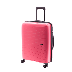 Troler Mediu Extensibil, Polipropilena, Cifru, 4 Roti Duble, Gladiator, Flow, MG 1711 - 68 cm, Roz