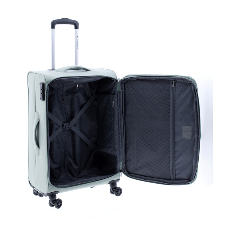 Sport si Outdoor - Articole de voiaj - Trolere - Troler Mediu, Extensibil, 4 Roti Duble, Nylon, Gladiator, Arctic, MG 3711 - 66 cm, Verde - Infinity.ro