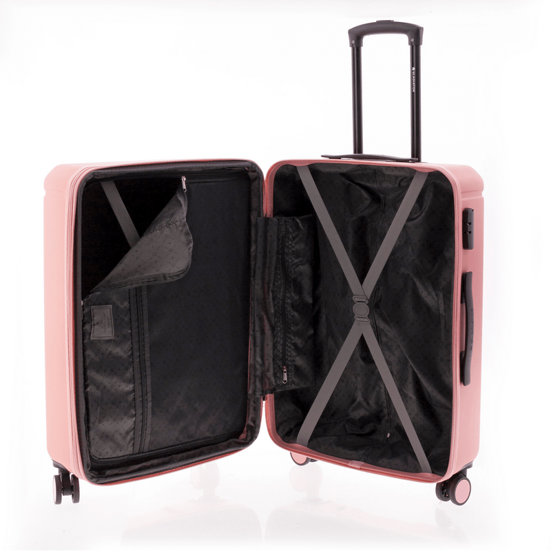 Sport si Outdoor - Articole de voiaj - Trolere - Troler mediu extensibil Gladiator Tropical, ABS, cifru, 4 roti duble, MG 2911, 67 cm, rose - Infinity.ro