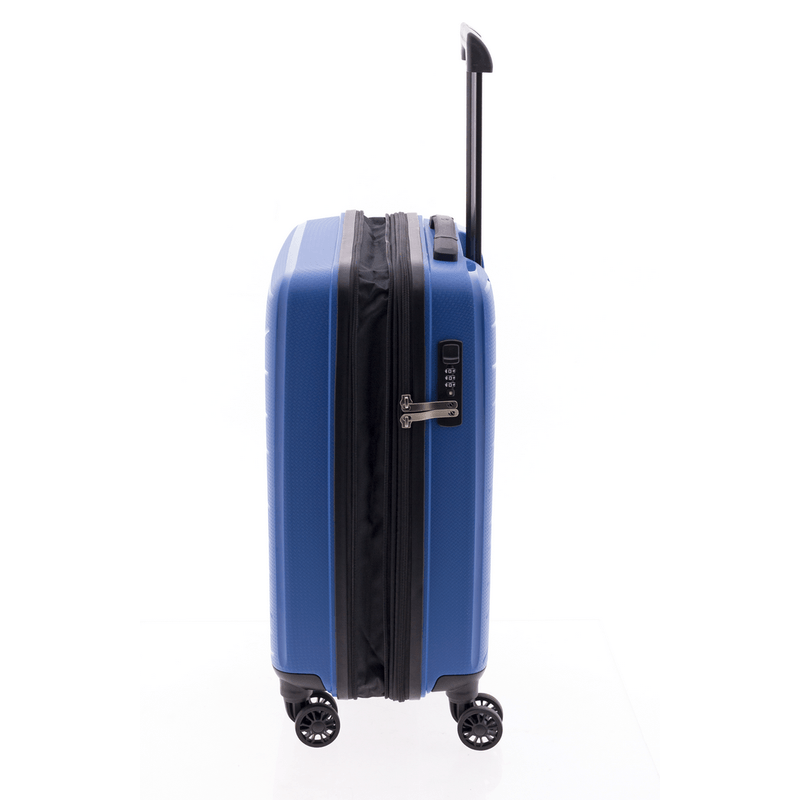 Sport si Outdoor - Articole de voiaj - Trolere - Troler Cabina Extensibil, Polipropilena, Cifru, 4 Roti Duble, Gladiator, Flow, MG 1710 - 55 cm, Albastru - Infinity.ro