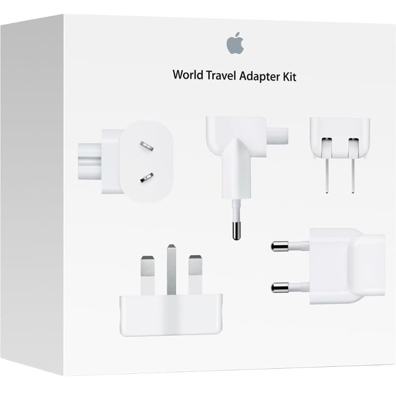 Laptop, Telefoane si Tablete - Telefoane mobile si accesorii - Accesorii Telefoane - Incarcatoare telefoane - Set cu 7 adaptoare Apple pentru priza World Travel, Alb - Infinity.ro