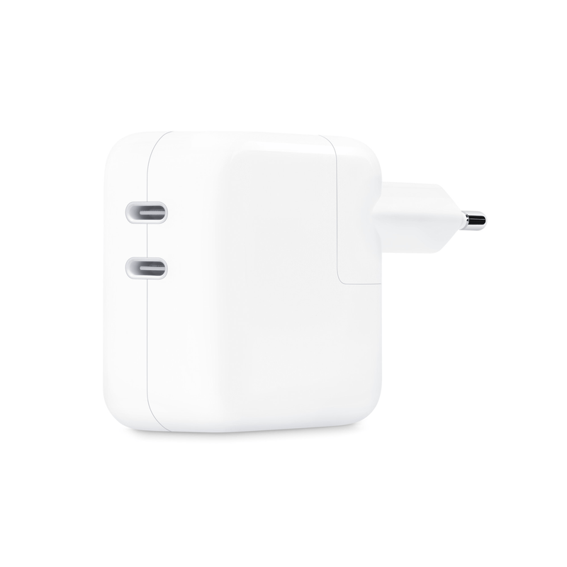 Laptop, Telefoane si Tablete - Telefoane mobile si accesorii - Accesorii Telefoane - Incarcatoare telefoane - Adaptor retea Apple, Dual Port USB-C 35W, pentru iPhone, iPad, MacBook, Airpods, Apple Watch, Fast charge, Alb, CRB-BBL7204 - Infinity.ro