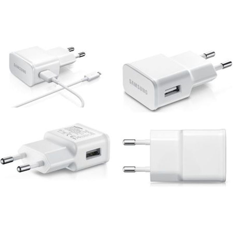 Laptop, Telefoane si Tablete - Telefoane mobile si accesorii - Accesorii Telefoane - Incarcatoare telefoane - Incarcator priza original Samsung, 1xUSB cu cablu de date Micro USB inclus in pachet, culoare alb - Infinity.ro