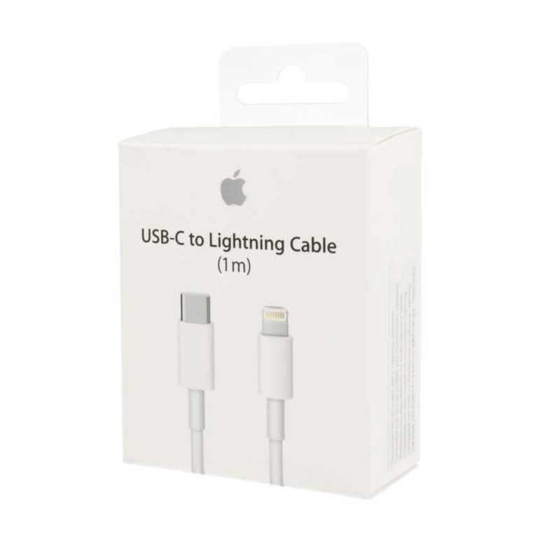 Laptop, Telefoane si Tablete/Telefoane mobile si accesorii/Accesorii Telefoane/Cabluri si adaptoare telefoane - Cablu de date/incarcare Apple pentru iPhone, conector USB-C la Lightning, 1m, alb - Infinity.ro