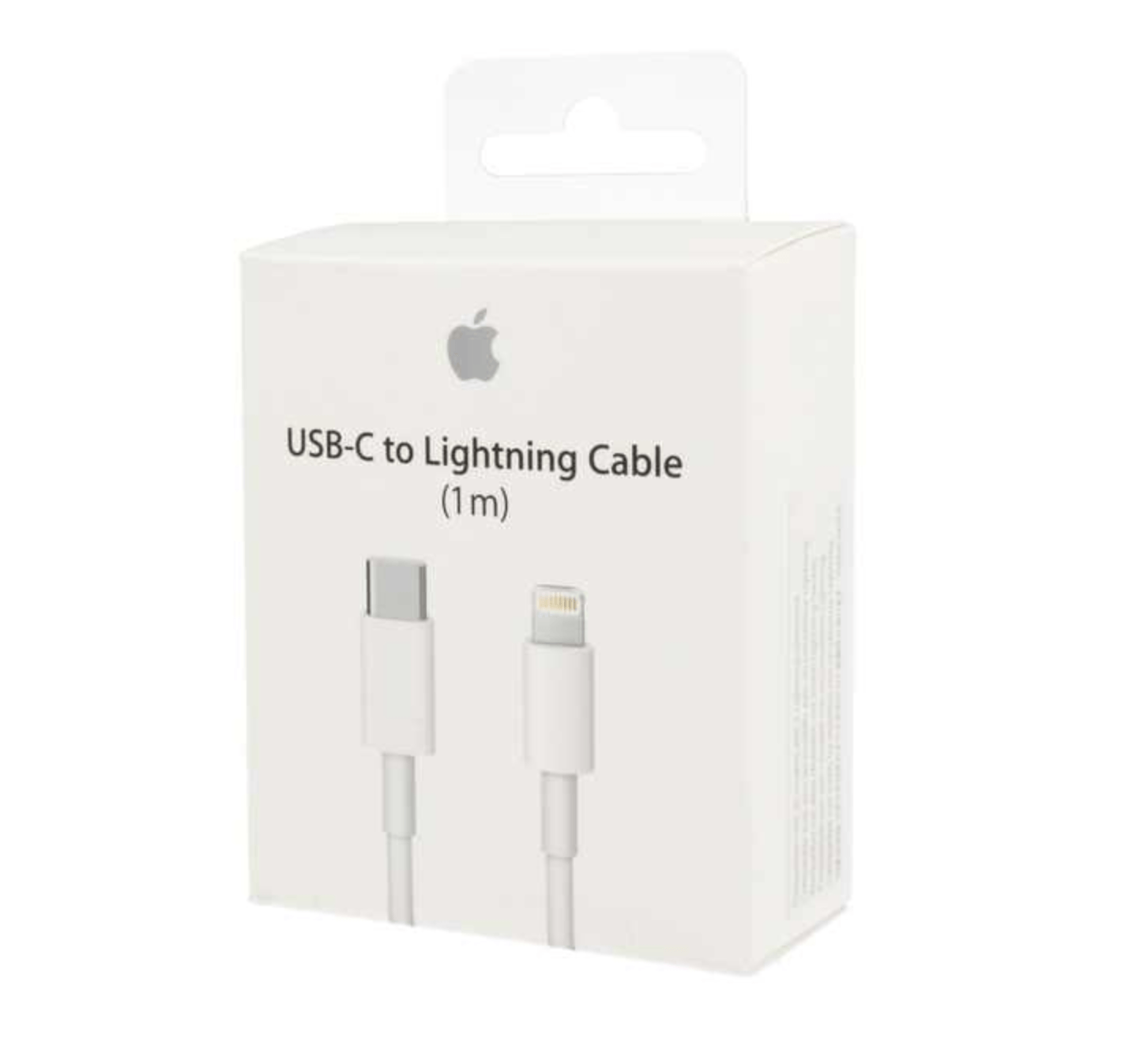 Cablu de date/incarcare Apple pentru iPhone, conector USB-C la Lightning, 1m, alb