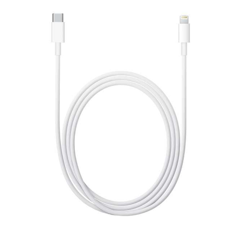 Laptop, Telefoane si Tablete/Telefoane mobile si accesorii/Accesorii Telefoane/Cabluri si adaptoare telefoane - Cablu de date/incarcare Apple pentru iPhone, conector USB-C la Lightning, 1m, alb - Infinity.ro