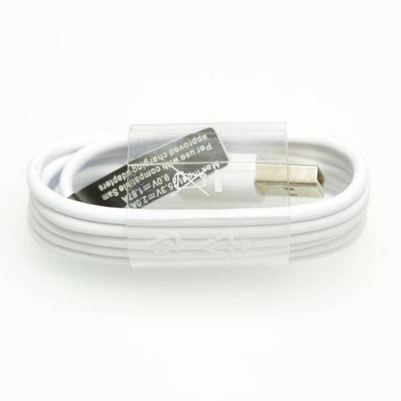 Laptop, Telefoane si Tablete - Telefoane mobile si accesorii - Accesorii Telefoane - Cabluri si adaptoare telefoane - Cablu de date Samsung original pentru telefon Samsung cu conector micro USB, lungime 1.5 m, alb - Infinity.ro