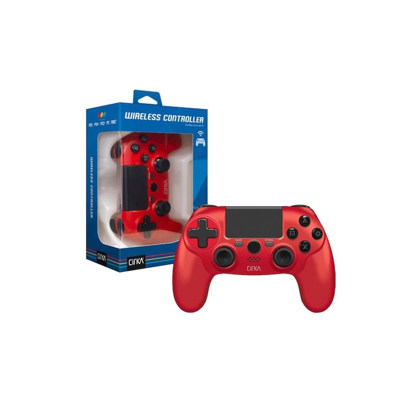 PC, gaming si accesorii - Gaming - Accesorii gaming - Controlere, Volane si Casti gaming - Controller wireless Hyperkin Nuforce, pentru PS4 sau PC, rosu - Infinity.ro