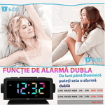 Casa si Gradina - Decoratiuni - Ceasuri - Ceas digital cu ecran LED RGB, doua porturi USB, functii avansate, mufa pentru casti, radio, alarma - Infinity.ro