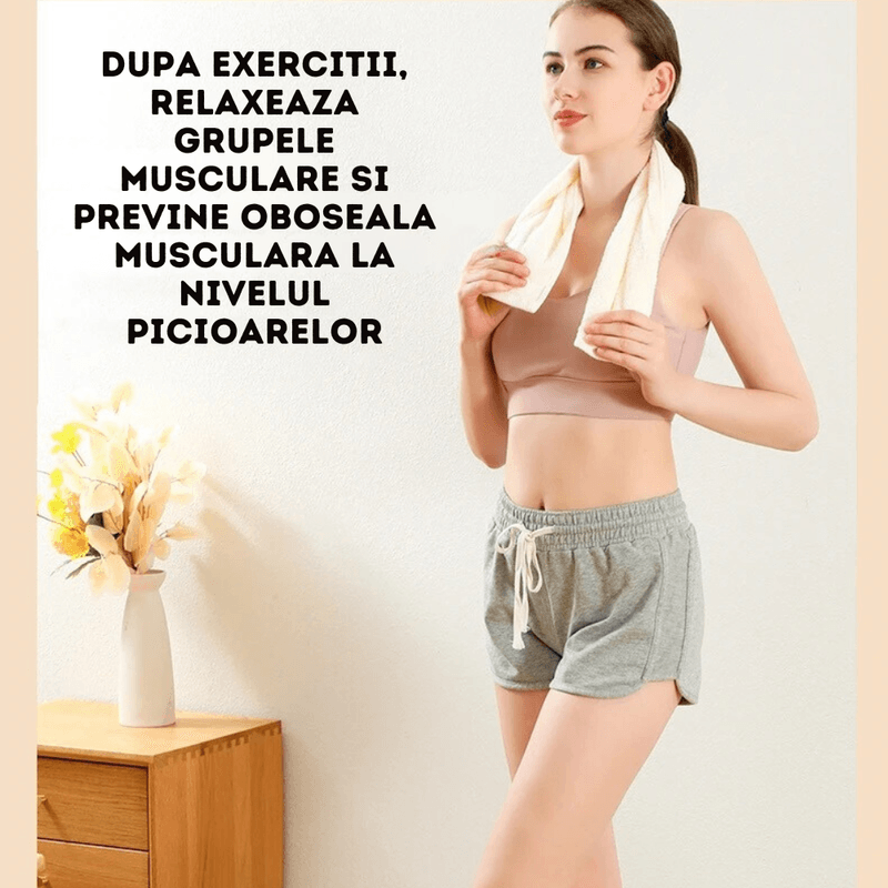 Ingrijire personala si Cosmetice - Sanatate si wellness - Articole wellness - Aparate si dispozitive de masaj - Aparat pentru masat picioare, Ila Product®, Vibratii, Caldura, Terapie magnetica, PuLsatii EMS&TENS, Telecomanda - Infinity.ro