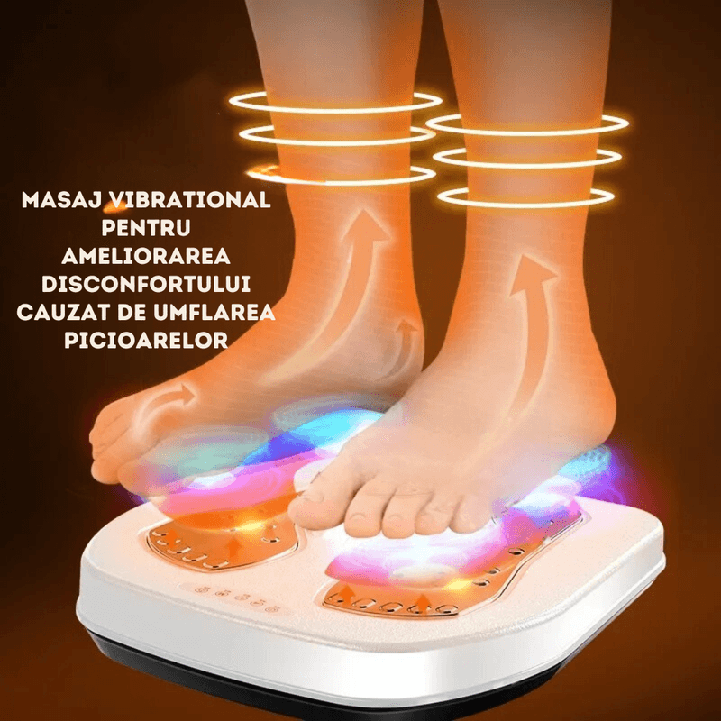 Ingrijire personala si Cosmetice - Sanatate si wellness - Articole wellness - Aparate si dispozitive de masaj - Aparat pentru masat picioare, Ila Product®, Vibratii, Caldura, Terapie magnetica, PuLsatii EMS&TENS, Telecomanda - Infinity.ro