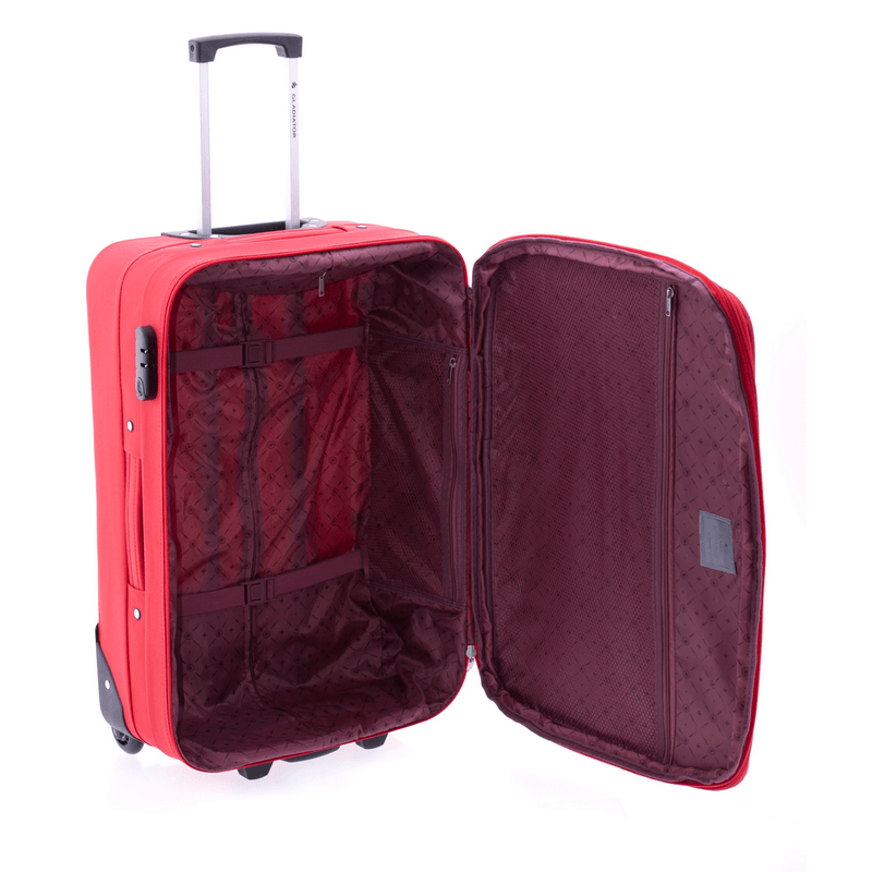 Sport si Outdoor - Articole de voiaj - Trolere - Troler Mediu, Extensibil, 2 Roti, Gladiator, Metro, MG 2111 - 61 cm, Rosu - Infinity.ro