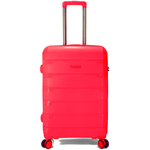 Sport si Outdoor - Articole de voiaj - Trolere - Troler Cabina Extensibil Benzi BZ 5750, Polipropilena, 4 Roti Duble, 55 cm, Roz - Infinity.ro