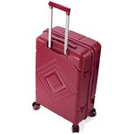 Sport si Outdoor - Articole de voiaj - Trolere - Troler Mare Benzi BZ 5752, Polipropilena, 4 Roti Duble, 78 cm, Grena - Infinity.ro