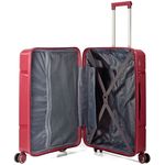 Sport si Outdoor - Articole de voiaj - Trolere - Troler Mare Benzi BZ 5752, Polipropilena, 4 Roti Duble, 78 cm, Grena - Infinity.ro