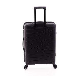 Troler Mediu Extensibil, Polipropilena, Cifru, 4 Roti Duble, Gladiator, Flow, MG 1711 - 68 cm, Negru