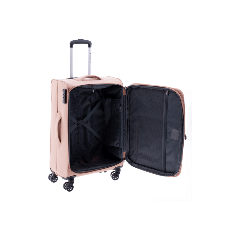 Sport si Outdoor - Articole de voiaj - Trolere - Troler Mediu, Extensibil, 4 Roti Duble, Nylon, Gladiator, Arctic, MG 3711 - 66 cm, Rose - Infinity.ro