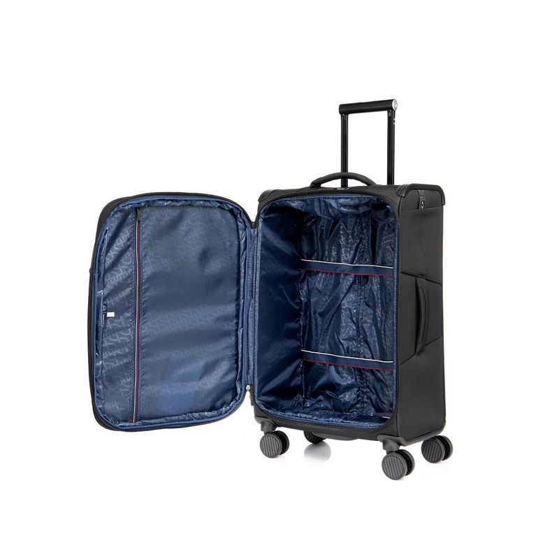 Sport si Outdoor - Articole de voiaj - Trolere - Troler Mediu Poliester Impermeabil Verage Toledo, Lanterna, Cifru TSA, 68 cm, Negru - Infinity.ro