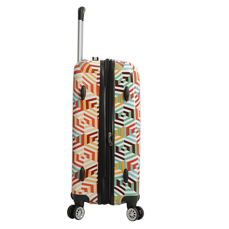 Sport si Outdoor - Articole de voiaj - Trolere - Troler Mare Extensibil Madisson SW36820G, Policarbonat, 4 Roti Duble, 77 cm, Multicolor - Infinity.ro