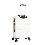 Sport si Outdoor - Articole de voiaj - Trolere - Troler Mediu Lee Cooper London, ABS, 4 Roti Duble, Cifru, 66.5 cm, Alb/Milky - Infinity.ro