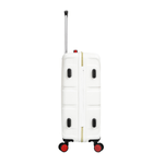 Sport si Outdoor - Articole de voiaj - Trolere - Troler Mediu Lee Cooper London, ABS, 4 Roti Duble, Cifru, 66.5 cm, Alb/Milky - Infinity.ro