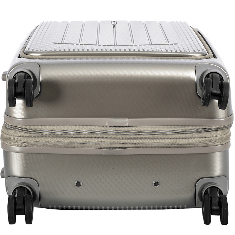 Sport si Outdoor - Articole de voiaj - Trolere - Troler Mare Extensibil Snowball SW31403, Policarbonat, 4 Roti Duble, Cifru TSA, 77 cm, Auriu - Infinity.ro