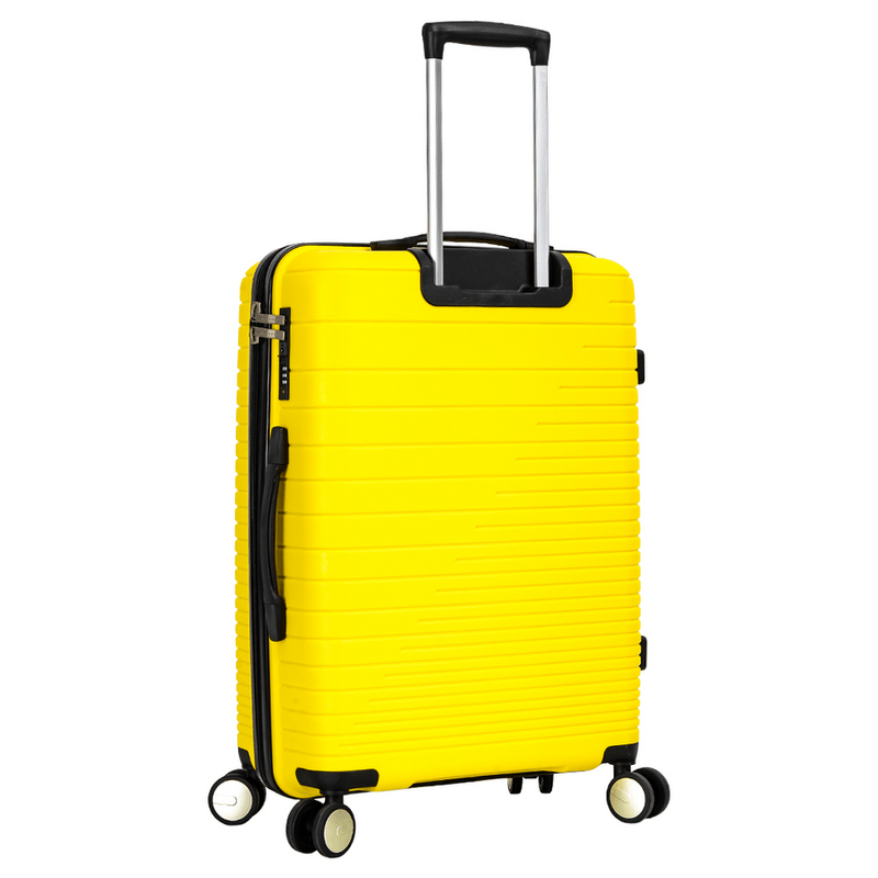 Sport si Outdoor - Articole de voiaj - Trolere - Troler Mediu Madisson SW33703, Polipropilena, 4 Roti Duble, Cifru, 65 cm, Galben - Infinity.ro