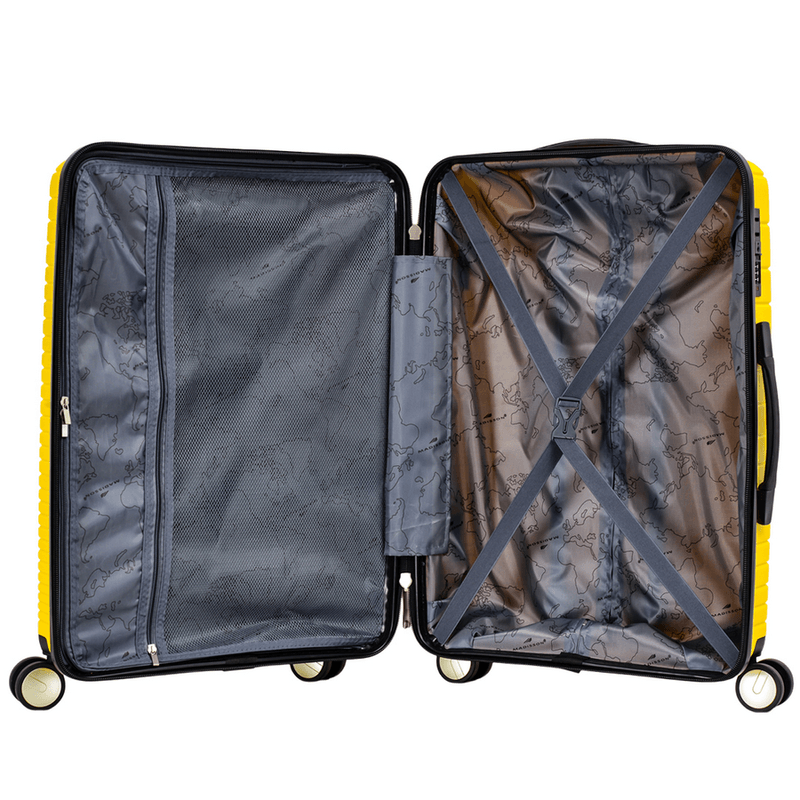 Sport si Outdoor - Articole de voiaj - Trolere - Troler Mediu Madisson SW33703, Polipropilena, 4 Roti Duble, Cifru, 65 cm, Galben - Infinity.ro