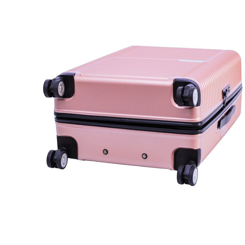 Sport si Outdoor - Articole de voiaj - Trolere - Troler Cabina, Policarbonat, 4 Roti Duble, Fermoar Antifurt, Cifru TSA, Snowball, SW20603 - 55 cm, Rose - Infinity.ro