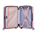 Sport si Outdoor - Articole de voiaj - Trolere - Troler Cabina, Policarbonat, 4 Roti Duble, Fermoar Antifurt, Cifru TSA, Snowball, SW20603 - 55 cm, Rose - Infinity.ro