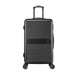 Sport si Outdoor - Articole de voiaj - Trolere - Troler Mare, ABS, 4 Roti Duble, Benzi, BZ 5670 - 76 cm, Negru - Infinity.ro